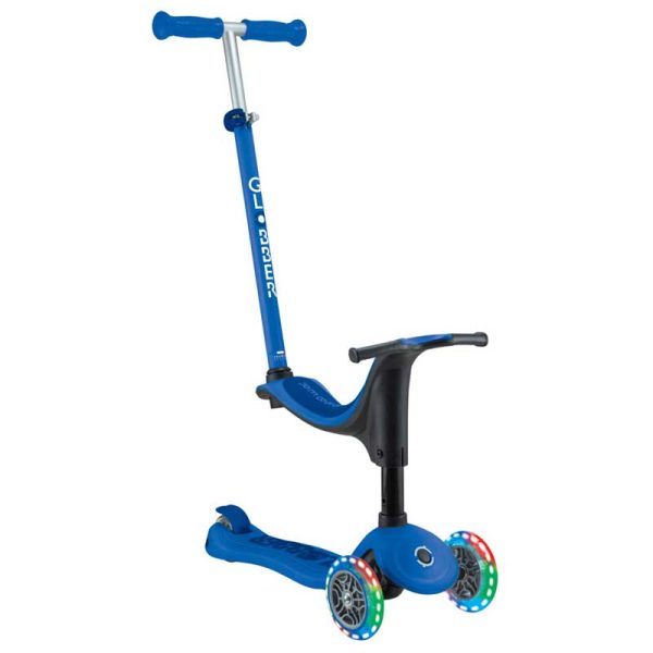 Тротинетка със седалка 4 в 1 GLOBBER GO UP SPORTY LIGHT – тъмно синя