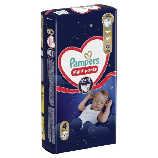 Нощни гащички Pampers Night Pants 4 (9-15 кг.) – 52 броя