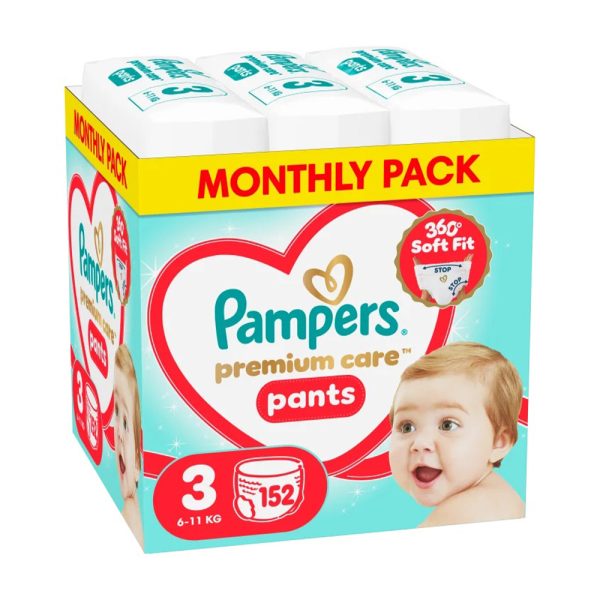 Гащички Pampers Premium Care Pants 3 (6-11кг.) – 152 броя