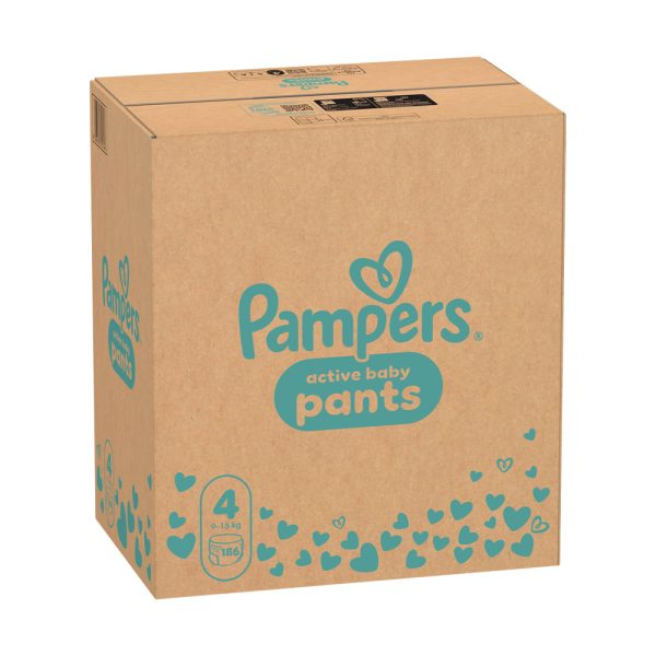 Гащички Pampers Pants 4 (9-15 кг.) – 186 броя