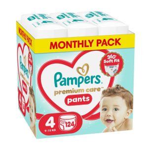 Гащички Pampers Premium Care Pants 4 (9-15кг.) – 124 броя