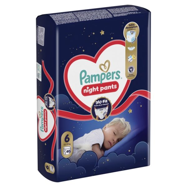 Нощни гащички Pampers Night Pants 6 (13-19 кг.) – 40 броя