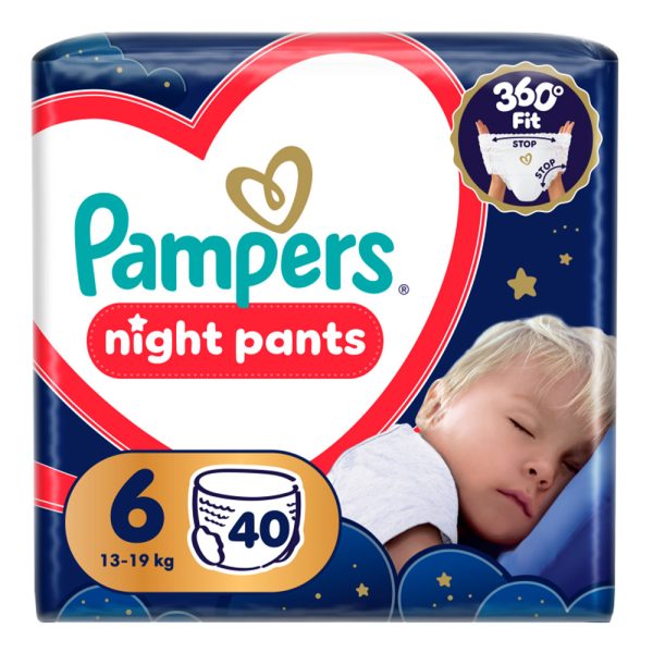Нощни гащички Pampers Night Pants 6 (13-19 кг.) – 40 броя