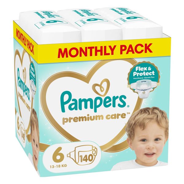 Памперси Pampers Premium Care 6 (13-18кг.) – 140 броя